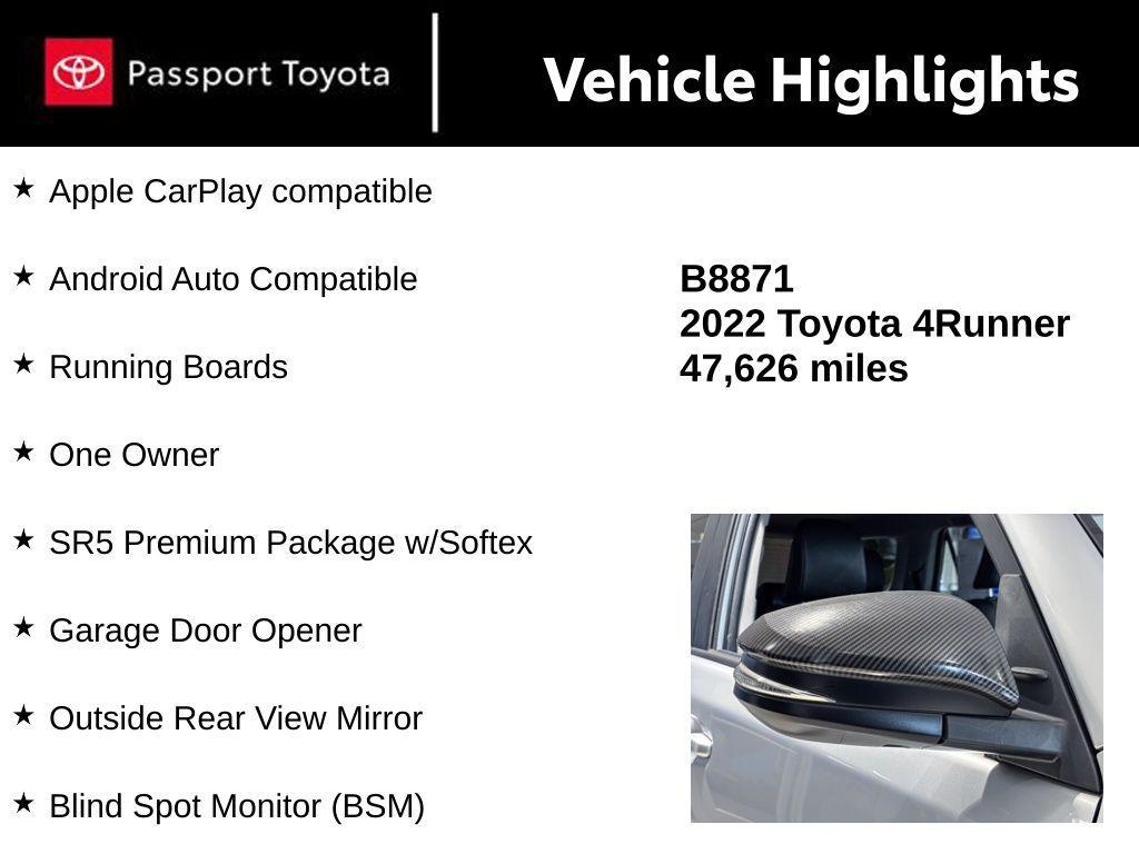 used 2022 Toyota 4Runner car, priced at $38,799