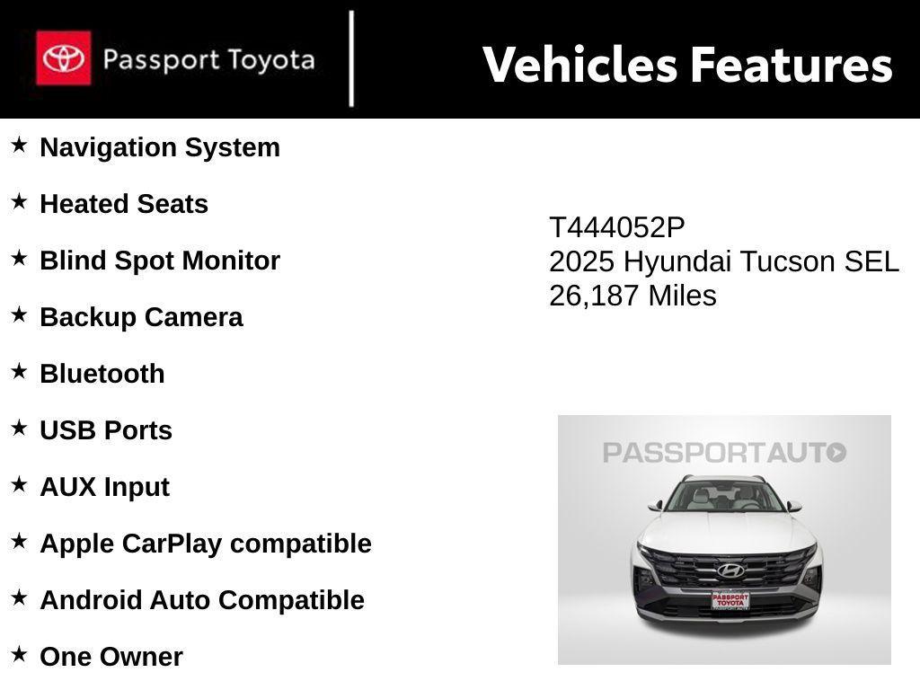 used 2025 Hyundai Tucson car, priced at $23,990