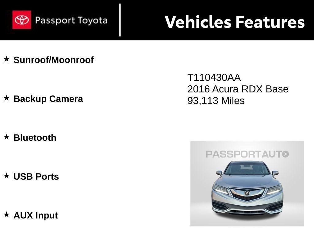 used 2016 Acura RDX car, priced at $15,724
