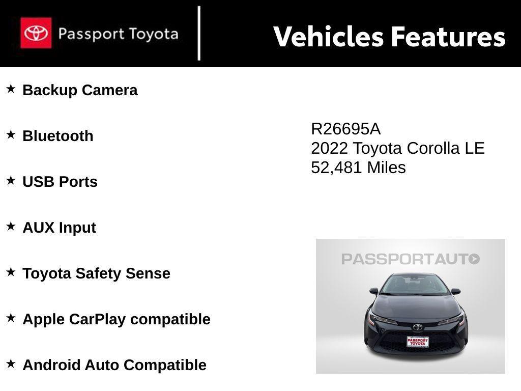 used 2022 Toyota Corolla car, priced at $17,969