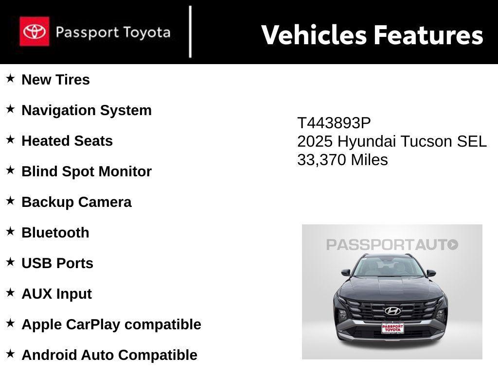 used 2025 Hyundai Tucson car, priced at $22,722