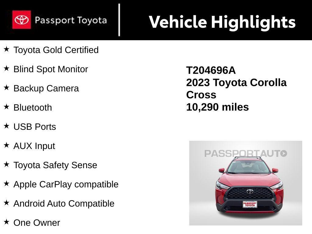 used 2023 Toyota Corolla Cross car, priced at $25,747
