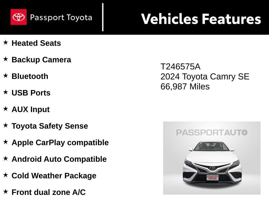 used 2024 Toyota Camry car, priced at $22,871