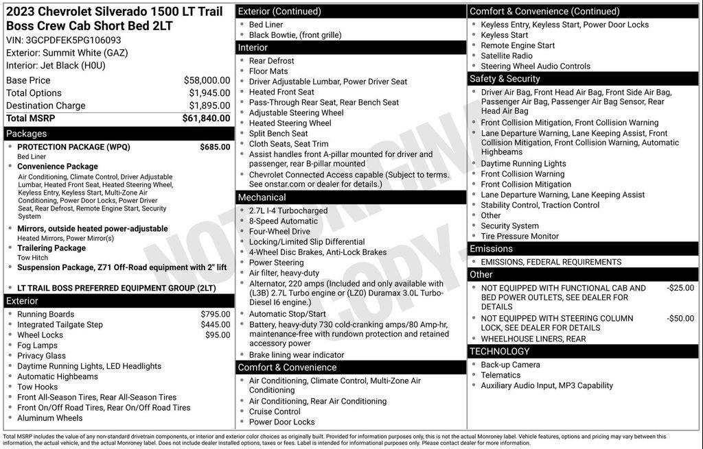 used 2023 Chevrolet Silverado 1500 car, priced at $36,927