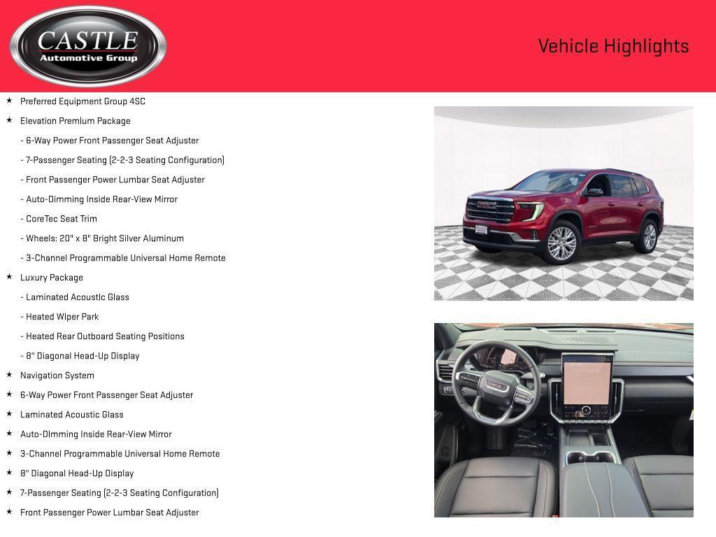 new 2025 GMC Acadia car, priced at $44,036