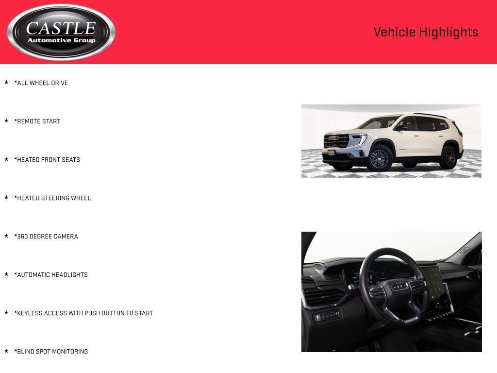 used 2025 GMC Acadia car, priced at $36,995