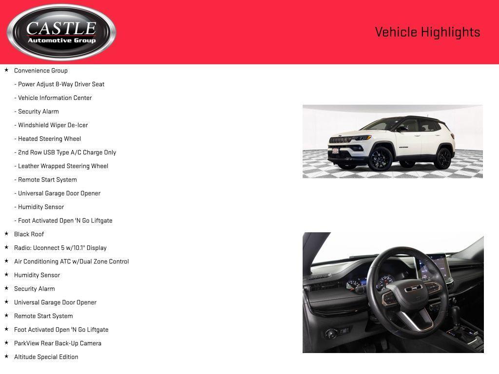 used 2022 Jeep Compass car, priced at $23,000