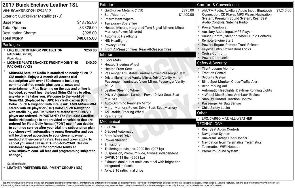 used 2017 Buick Enclave car, priced at $13,557