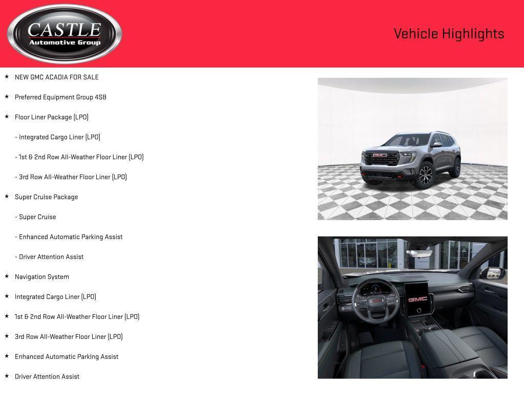 new 2026 GMC Acadia car, priced at $54,539