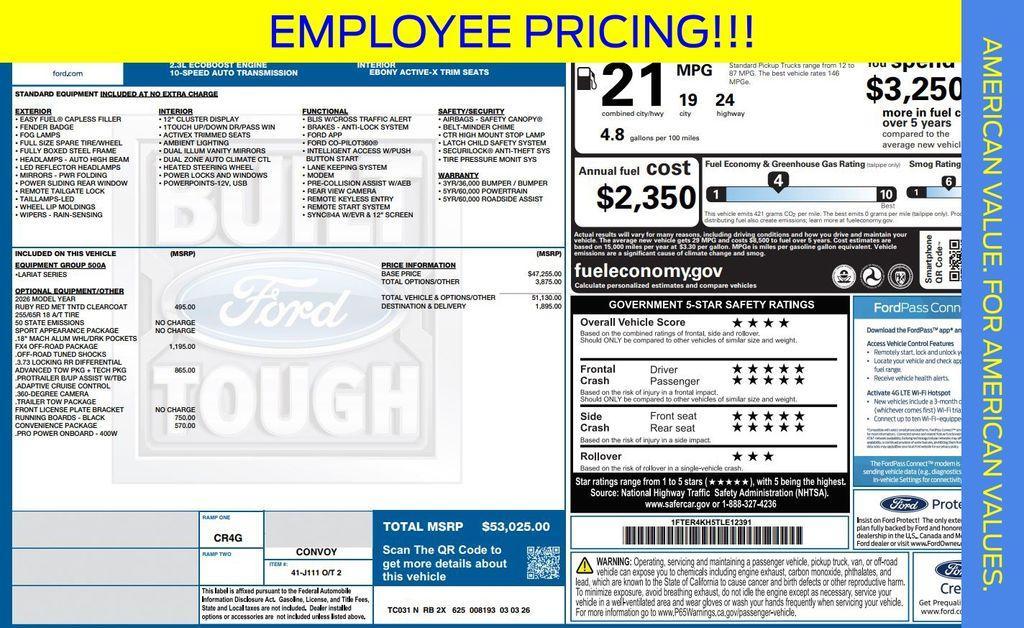 new 2026 Ford Ranger car, priced at $49,669