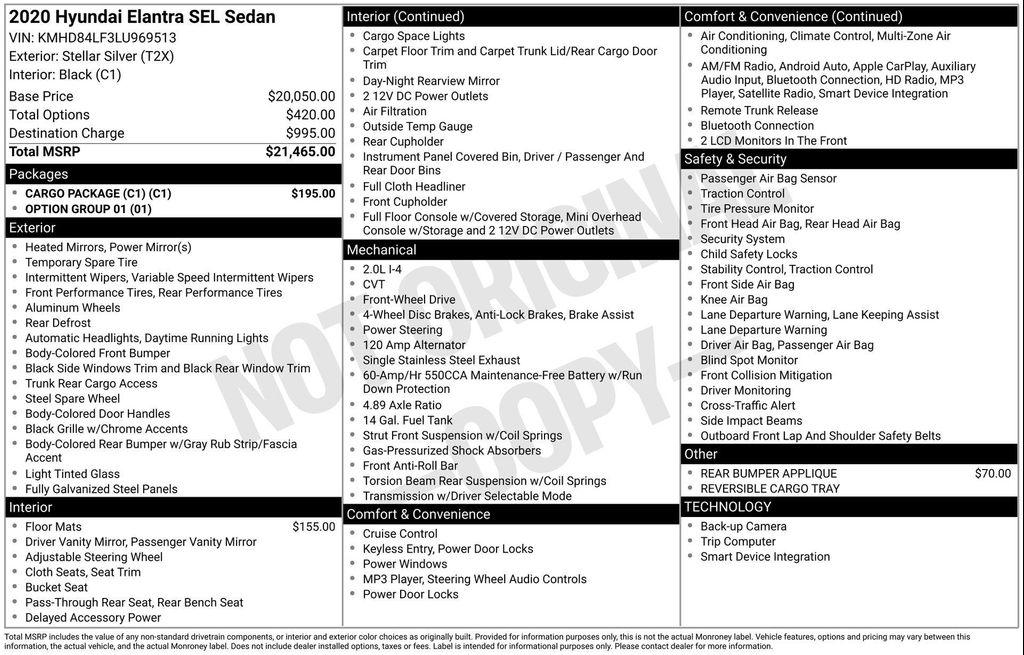 used 2020 Hyundai Elantra car, priced at $10,577