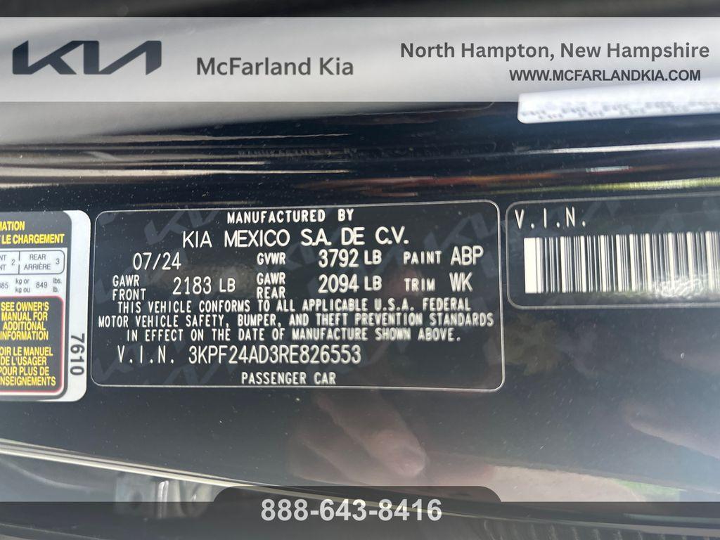 used 2024 Kia Forte car, priced at $20,204