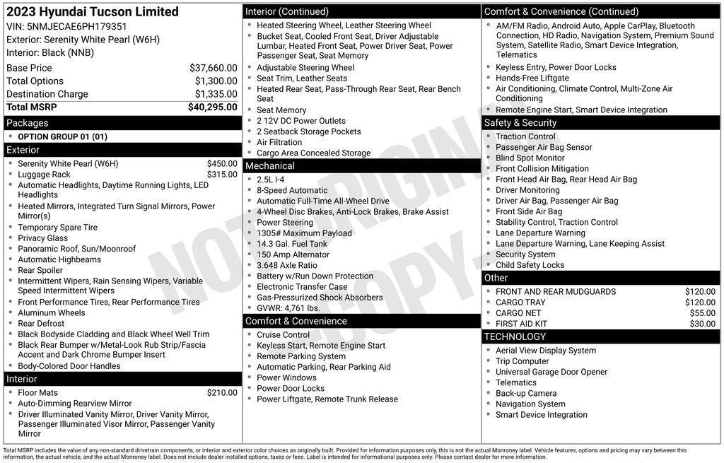 used 2023 Hyundai Tucson car, priced at $24,336