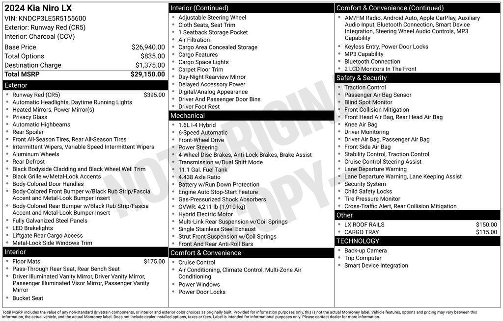 used 2024 Kia Niro car, priced at $22,697