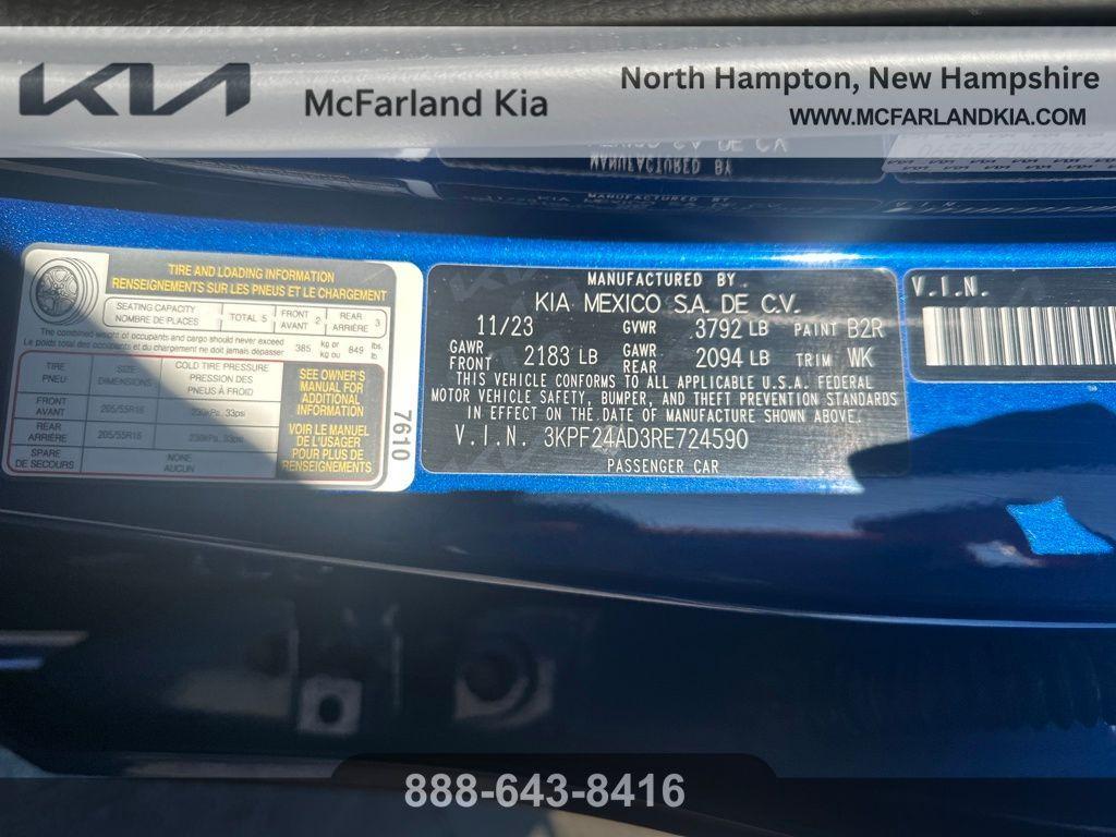 used 2024 Kia Forte car, priced at $17,582