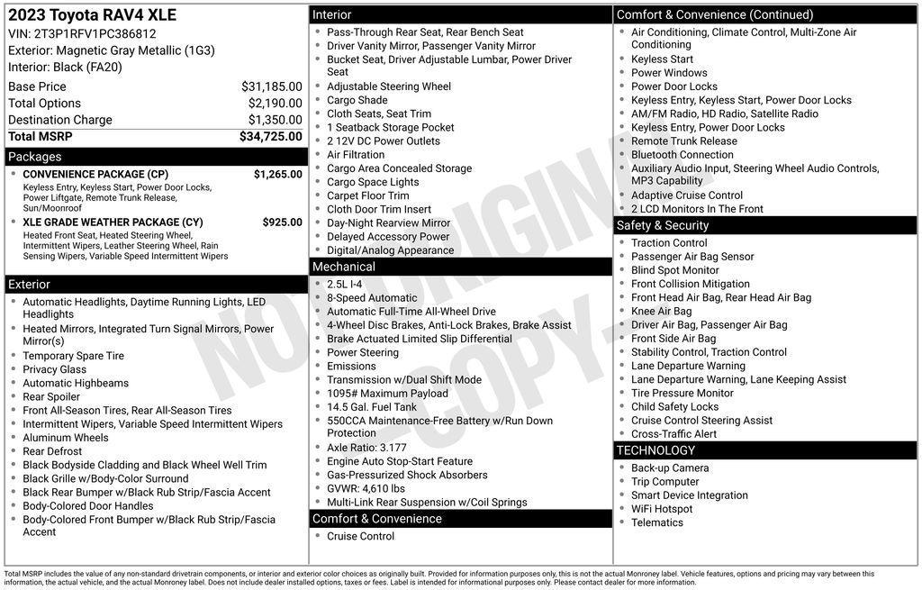 used 2023 Toyota RAV4 car, priced at $31,406