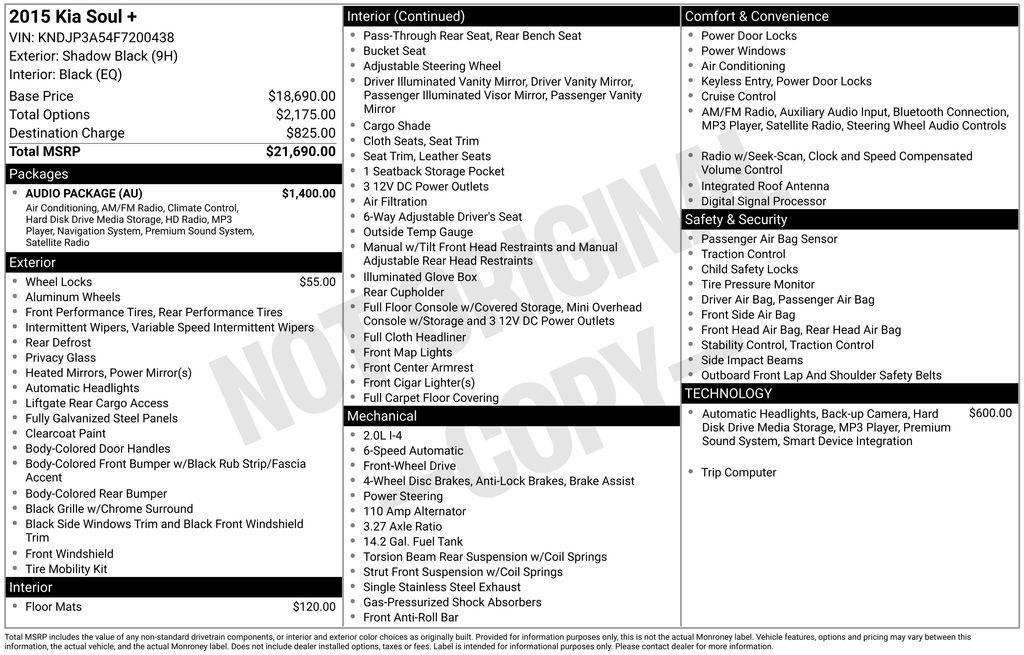 used 2015 Kia Soul car, priced at $8,795