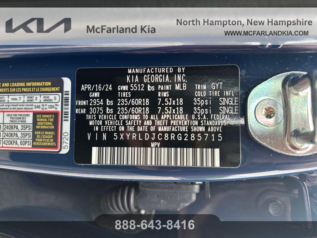 used 2024 Kia Sorento car, priced at $29,655