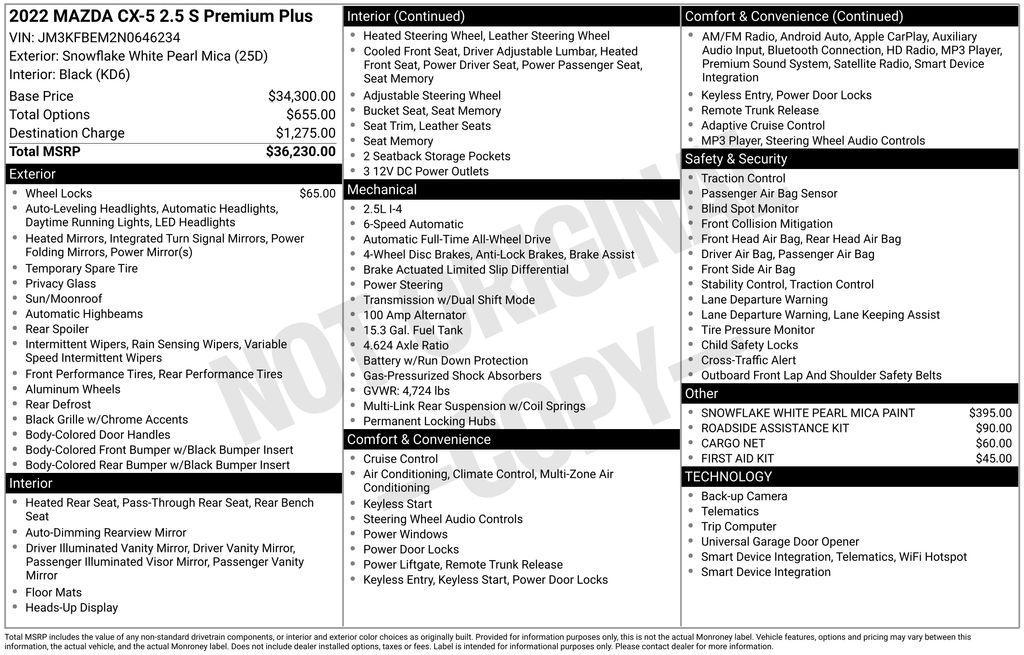 used 2022 Mazda CX-5 car, priced at $24,139