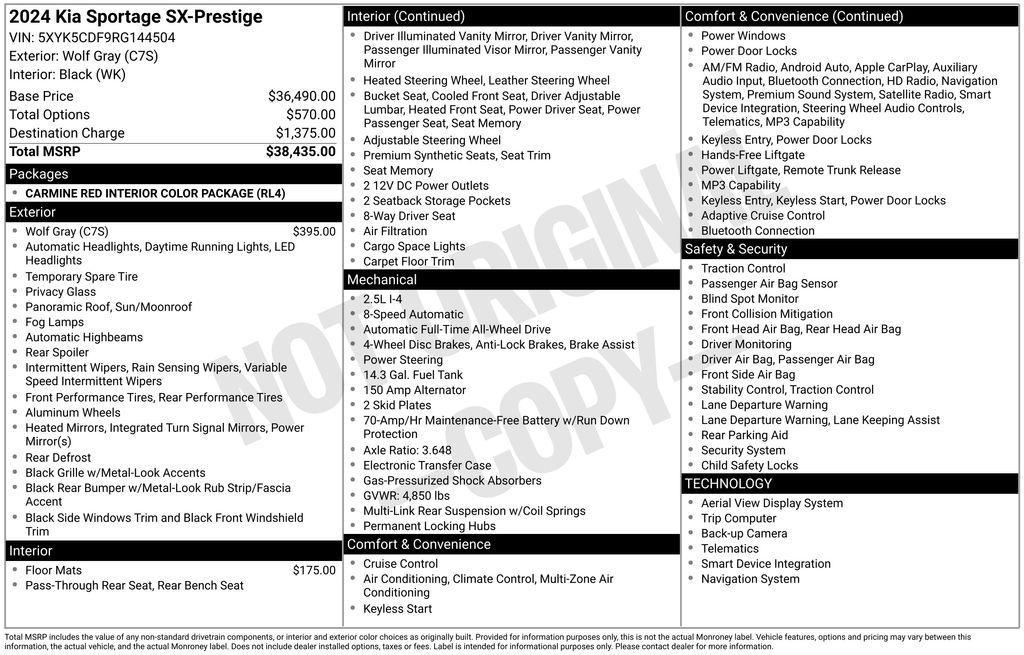 used 2024 Kia Sportage car, priced at $28,898