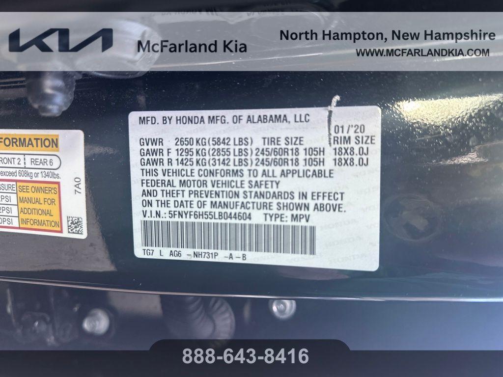 used 2020 Honda Pilot car, priced at $17,632