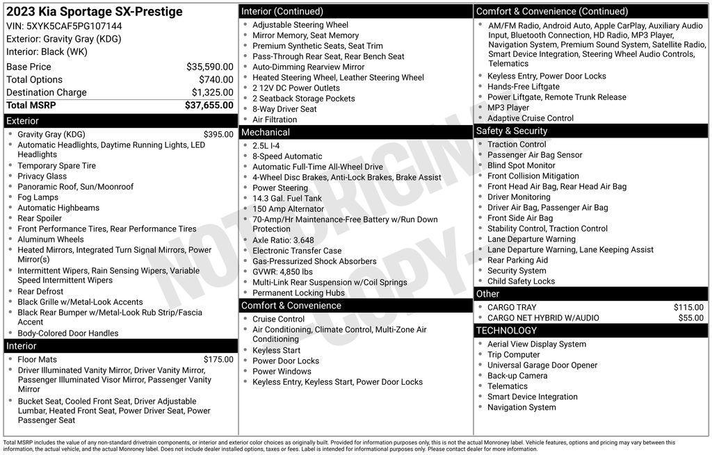 used 2023 Kia Sportage car, priced at $28,971