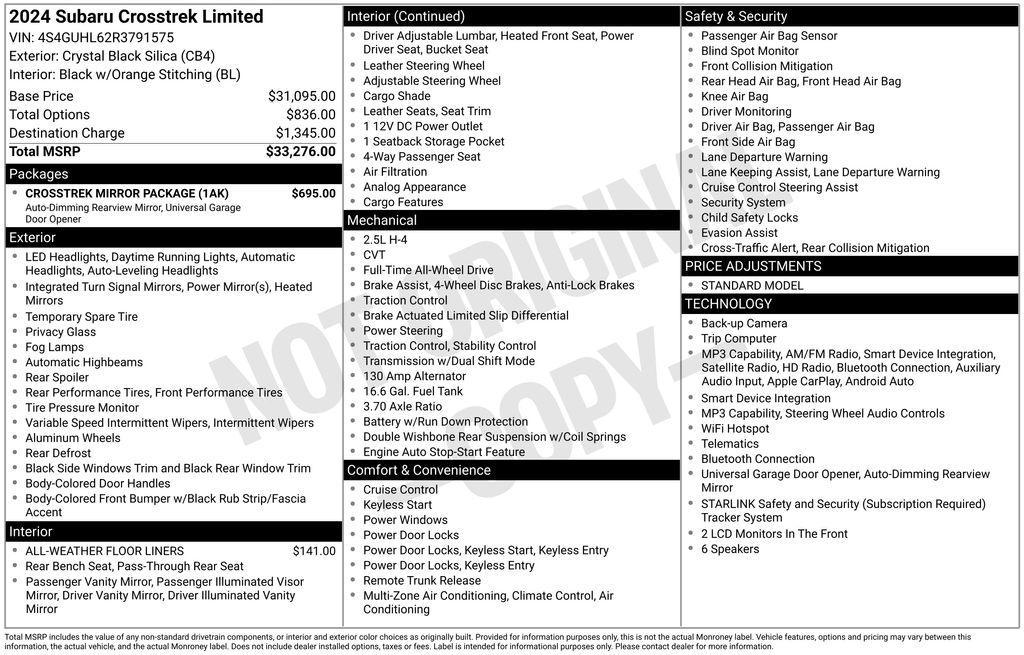 used 2024 Subaru Crosstrek car, priced at $29,950