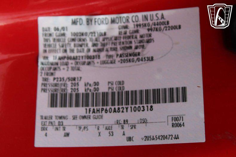 used 2002 Ford Thunderbird car, priced at $15,500