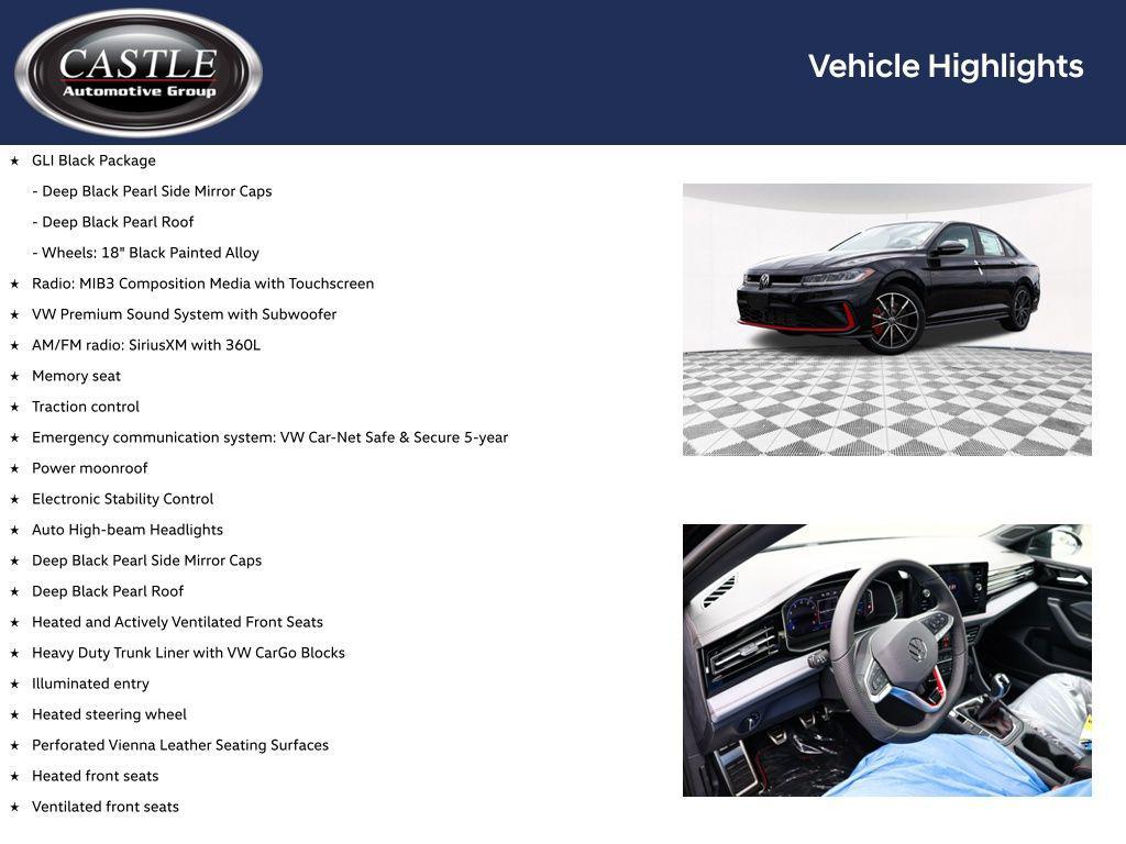 new 2026 Volkswagen Jetta GLI car, priced at $34,946