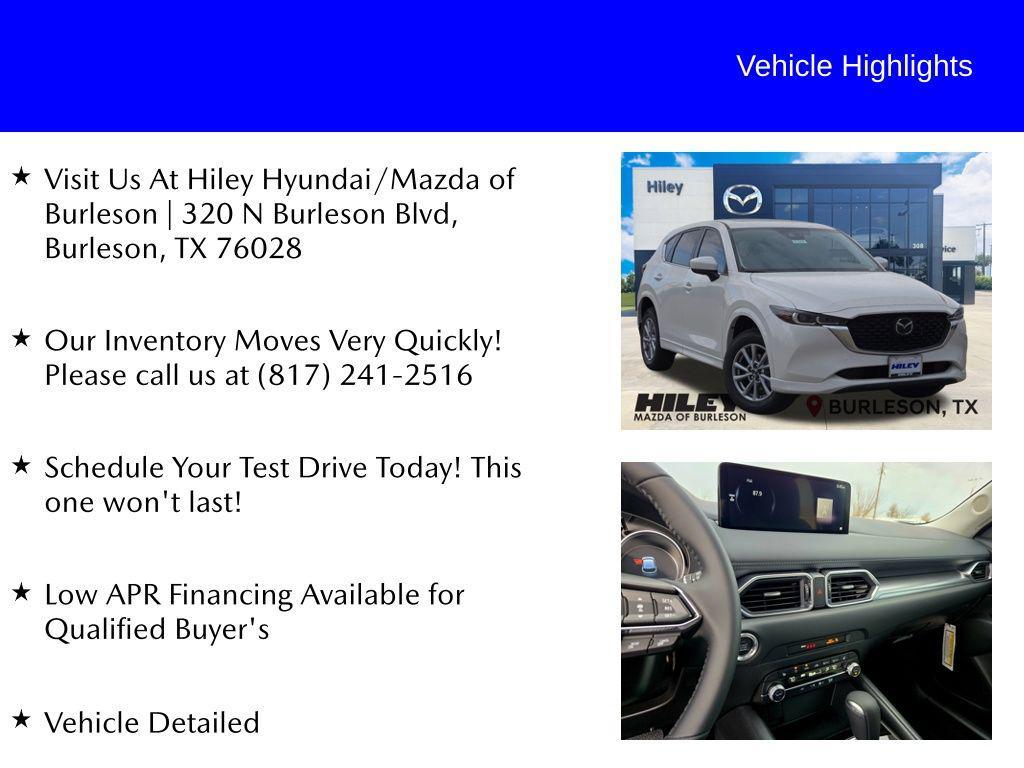 new 2025 Mazda CX-5 car, priced at $29,036