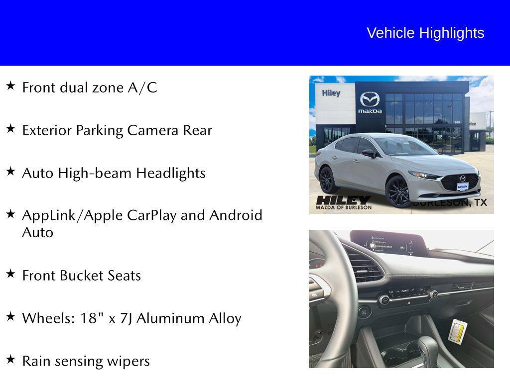 new 2026 Mazda Mazda3 car, priced at $24,539