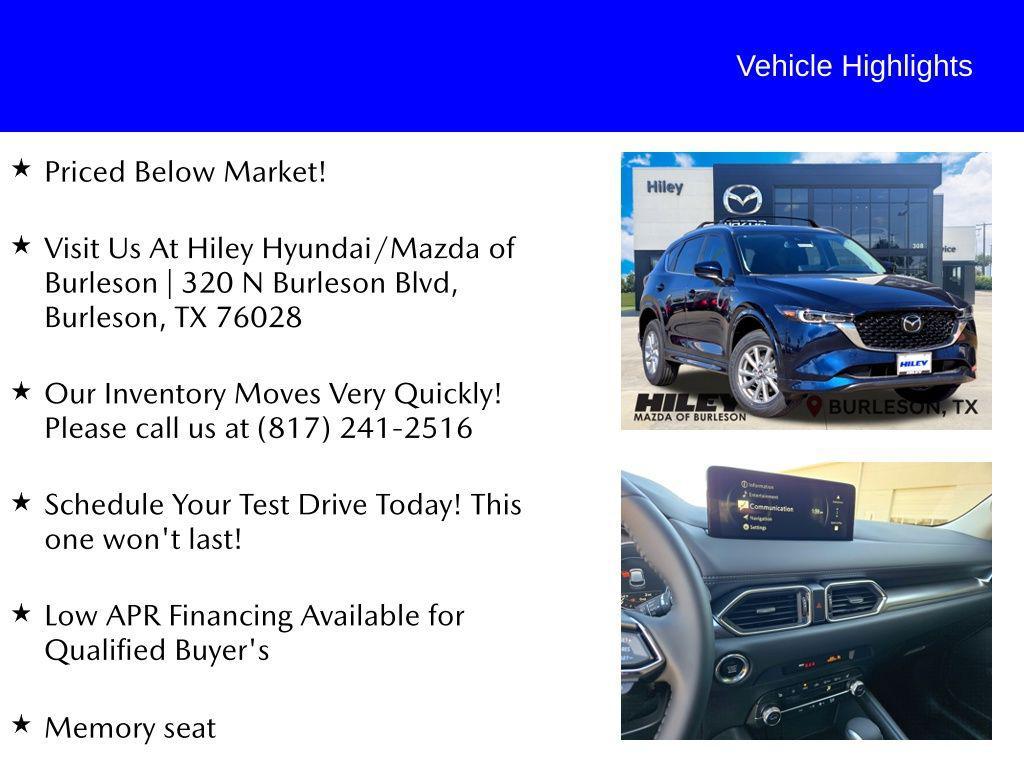 new 2025 Mazda CX-5 car, priced at $29,036