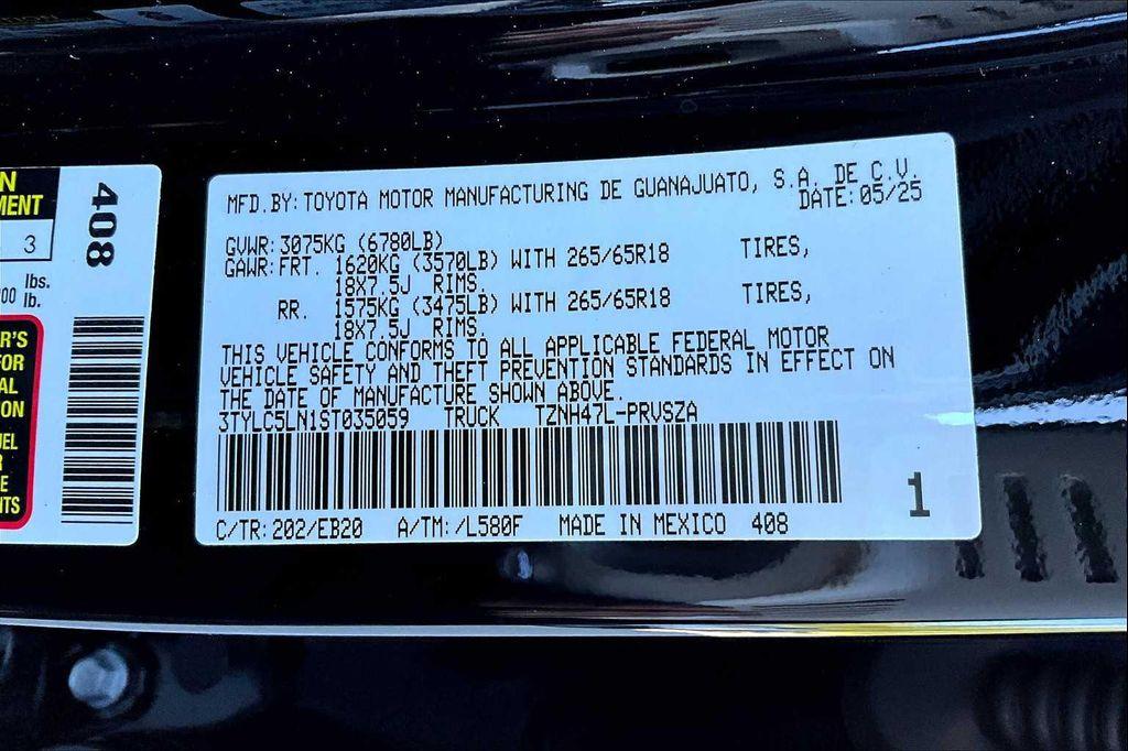 new 2025 Toyota Tacoma car, priced at $55,160