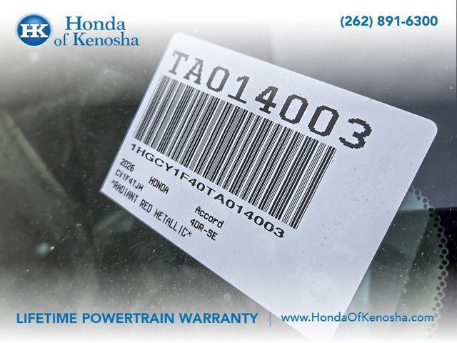 new 2026 Honda Accord car, priced at $32,345