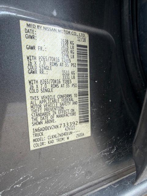 used 2019 Nissan Frontier car, priced at $14,499