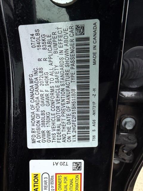 used 2025 Honda Civic car, priced at $24,344