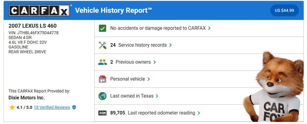 used 2007 Lexus LS 460 car, priced at $15,995