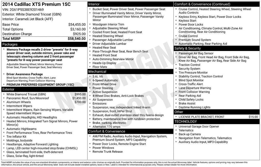 used 2014 Cadillac XTS car, priced at $17,944