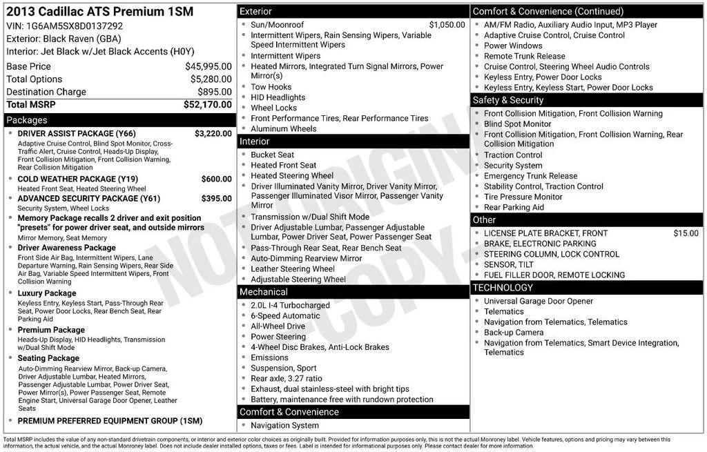 used 2013 Cadillac ATS car, priced at $12,995