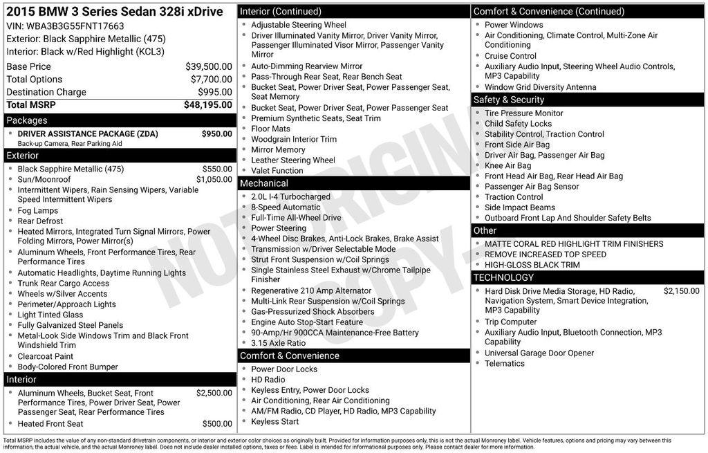 used 2015 BMW 328 car, priced at $13,888