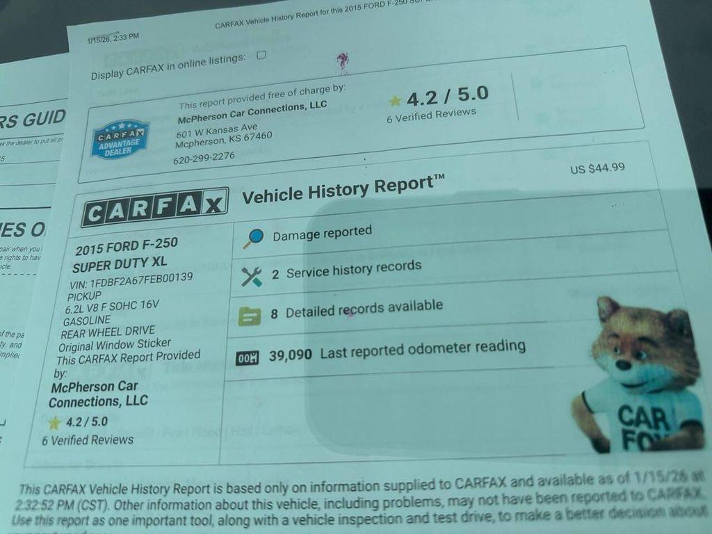 used 2015 Ford F-250 car, priced at $25,995