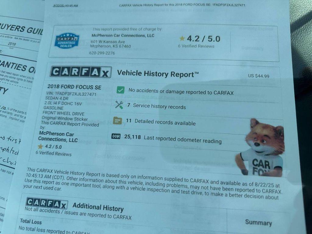 used 2018 Ford Focus car, priced at $12,995