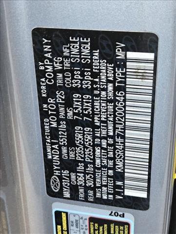 used 2017 Hyundai Santa Fe car, priced at $9,825