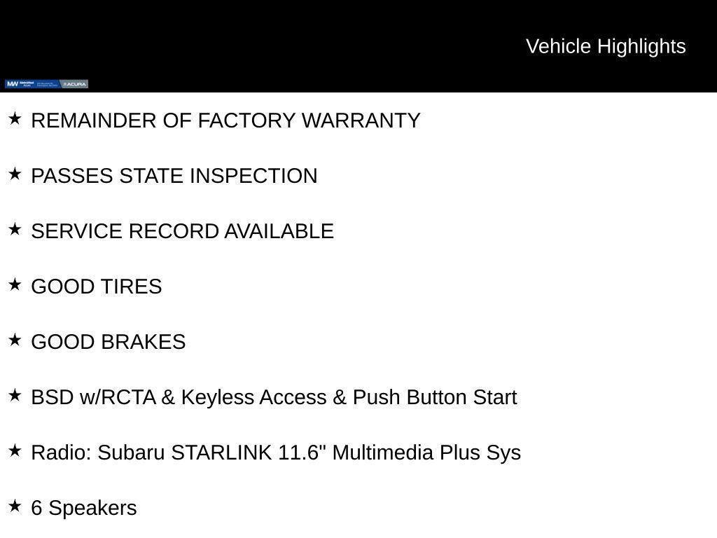 used 2024 Subaru Outback car, priced at $28,888