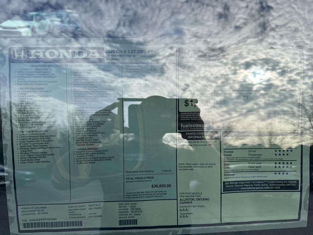 new 2026 Honda CR-V car, priced at $35,125