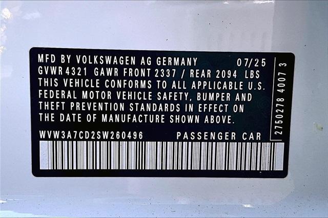 new 2025 Volkswagen Golf GTI car, priced at $39,715