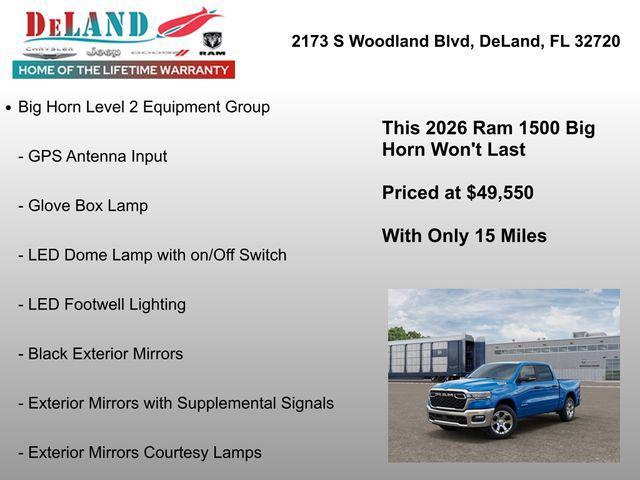 new 2026 Ram 1500 car, priced at $49,550