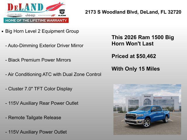 new 2026 Ram 1500 car, priced at $50,462