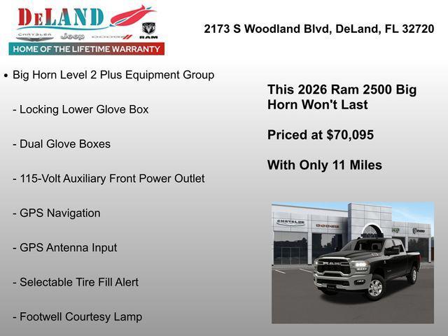 new 2026 Ram 2500 car, priced at $70,095