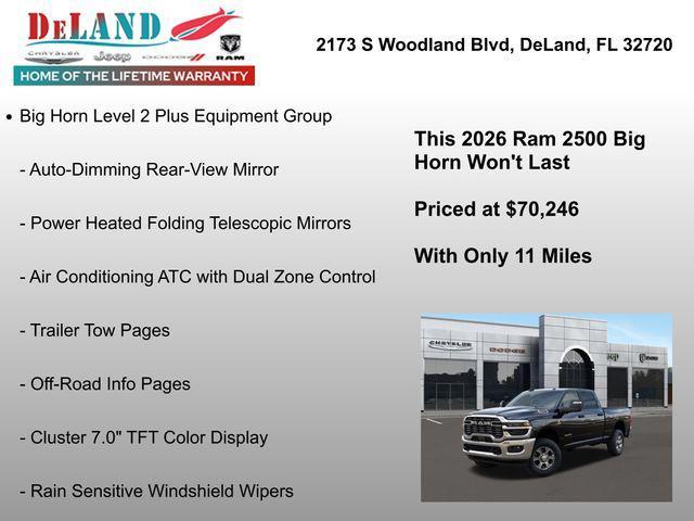 new 2026 Ram 2500 car, priced at $70,246